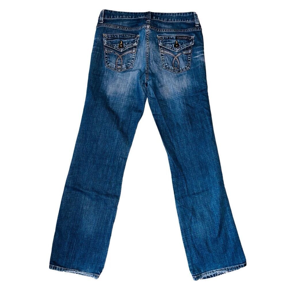 Calvin Klein Jeans Womens Size 29/8 Blue Denim Lean Bootcut - Picture 2 of 4